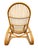 Brown Italian Curved Bamboo and Rattan Armchair in the style of Roberti, 1960s For Sale - Image 8 of 10