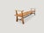 Andrianna Shamaris Midcentury Couture Teak Wood Bench with Arms For Sale - Image 4 of 18