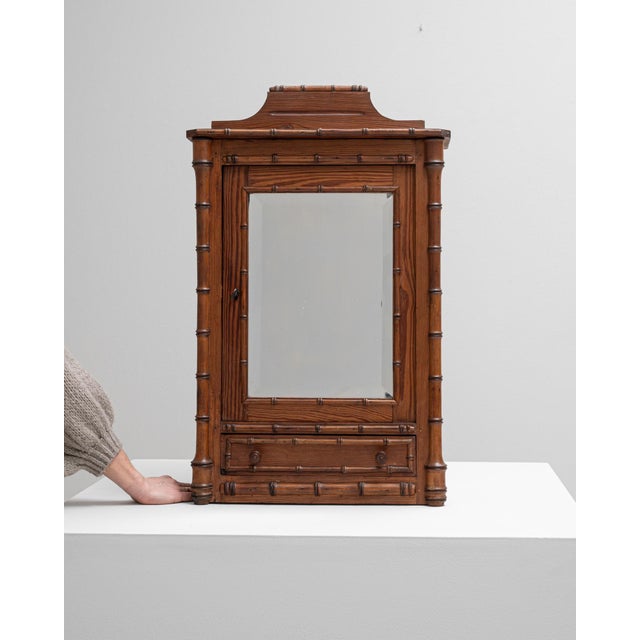 1900s French Mini French Faux Bamboo Armoire For Sale - Image 18 of 18