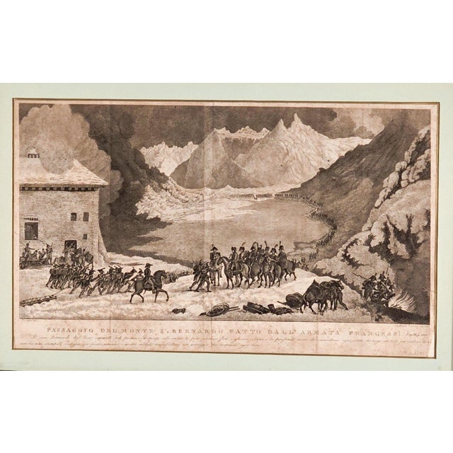 A 19th-century engraving of Napoleon crossing the great St Bernard Pass in May, 1800. Attributed to Antonio Verico.