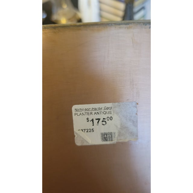 Metal Late 20th Century Antique Mirror Style Planter From Nicholson Hardie For Sale - Image 7 of 8