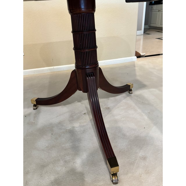 Chestnut 1990s Regency Dining Table and Chairs For Sale - Image 8 of 18