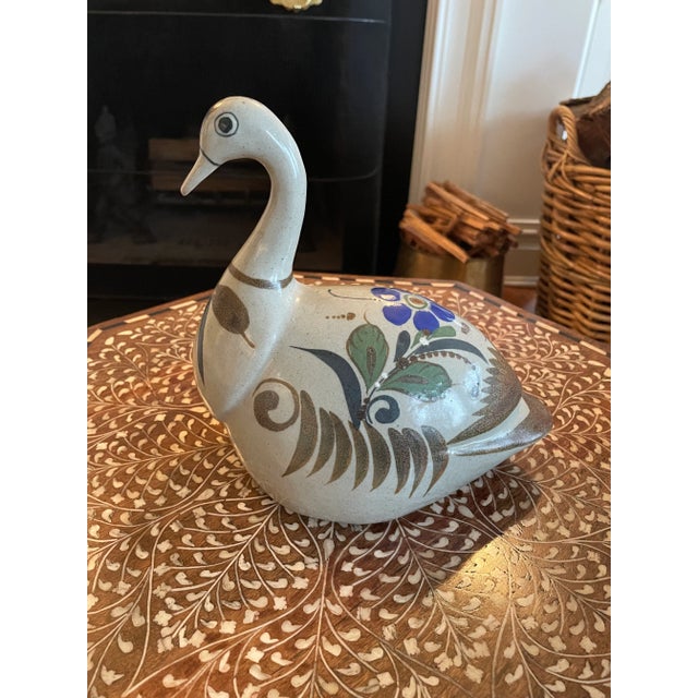 Vintage Glazed Earthenware Goose For Sale - Image 11 of 11