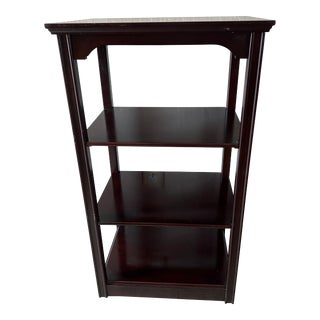 1990s The Bombay Company Wood Side Table With Shelves For Sale