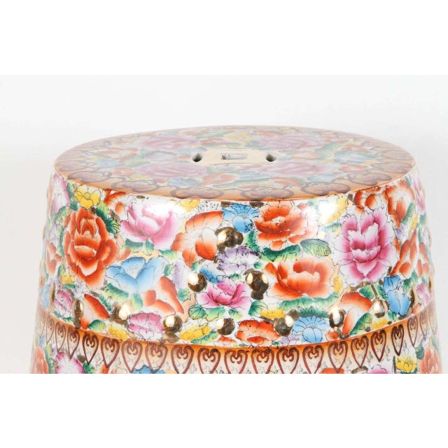 Chinese Chinese Ceramic Garden Stool With Lucky Coins For Sale - Image 3 of 8