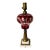 Antique Red Bohemian Glass Lamp For Sale