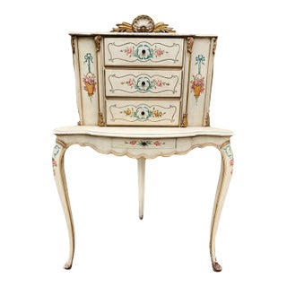 Antique Hand Painted Italian Corner Vanity For Sale