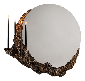 People VIII Mirror in Polished Stainless Steel by William Guillon