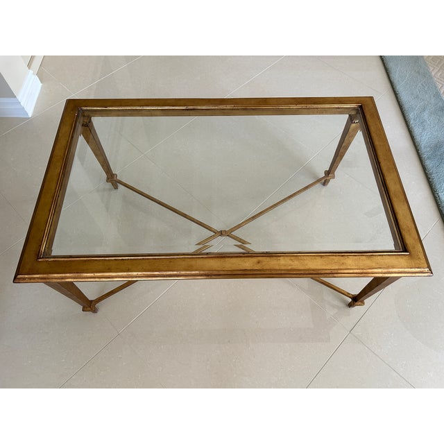 Scully & Scully Bristol Rectangular Coffee Table, Gold Leaf Finish For Sale - Image 10 of 15