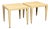 Pair of Baker Furniture Midcentury Wicker Side Tables with Tapered Legs For Sale