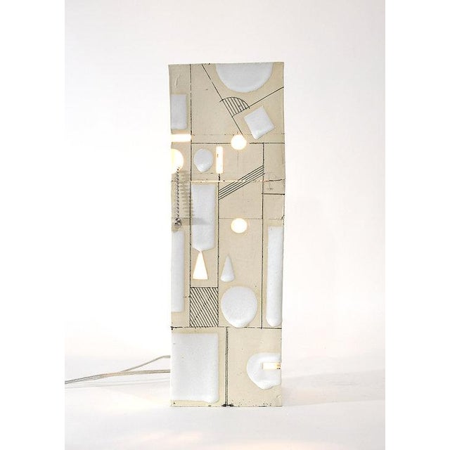 Contemporary White Mishima One and Half Height Lamp For Sale - Image 4 of 7