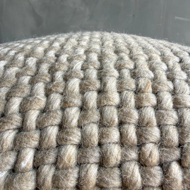 Contemporary Amari Wool Pillow - Greige For Sale - Image 3 of 5