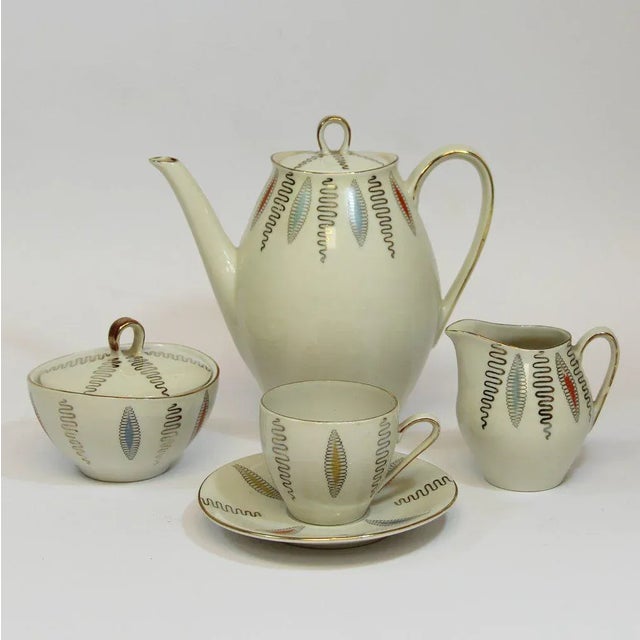 German Porcelain Coffee Set from Wintarling, 1950s, Set of 15 For Sale - Image 4 of 7