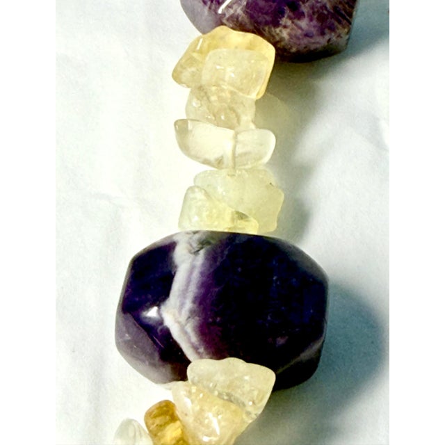Vintage Amethyst and Citrine Quartz Necklace, 1970s For Sale - Image 6 of 18