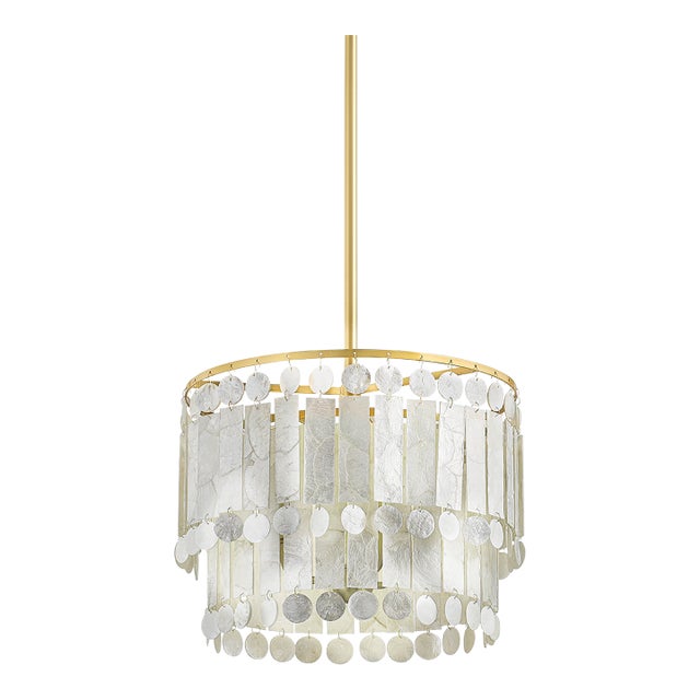 Mitzi Melisa 16 in. 3 Light Pendant in Aged Brass Finish For Sale
