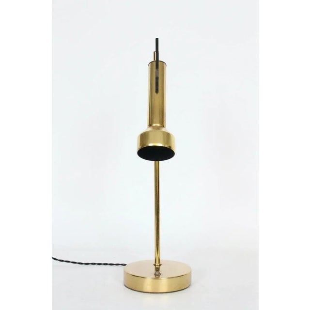 Gerald Thurston Gerald Thurston for Lightolier Style Adjustable Bright Brass Desk Lamp, 1960s For Sale - Image 4 of 13