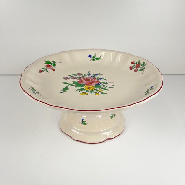 Streetlight Model Fruit Bowl with Pink Pattern from KG Lunéville, 1980s For Sale - Image 3 of 8