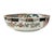 This finely crafted porcelain bowl features a shallow, rounded profile with a gently flared rim and a distinct circular...