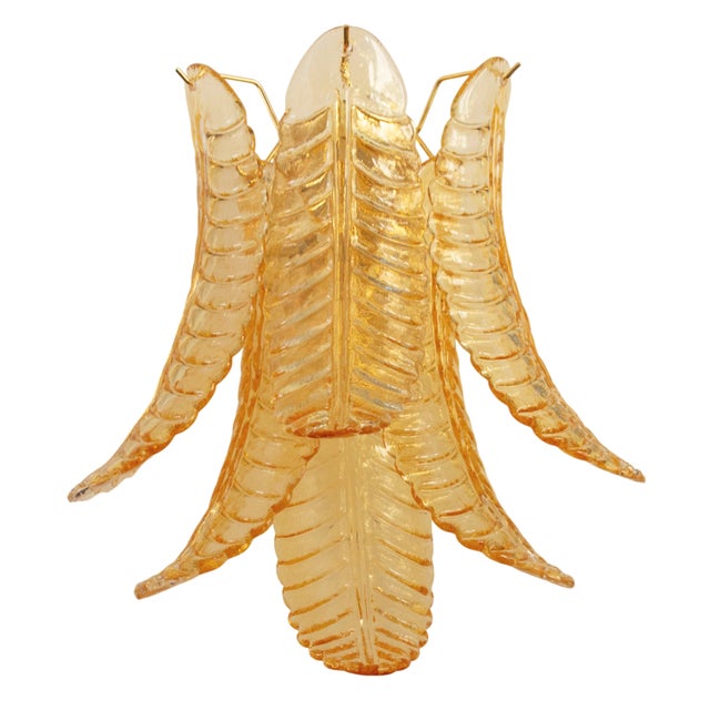 Italian Wall Sconce in Amber Murano Glass, 1990s For Sale - Image 11 of 11