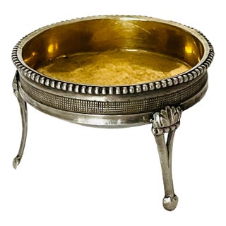 19 Th C Antique Austrian Silver Salt Cellar For Sale