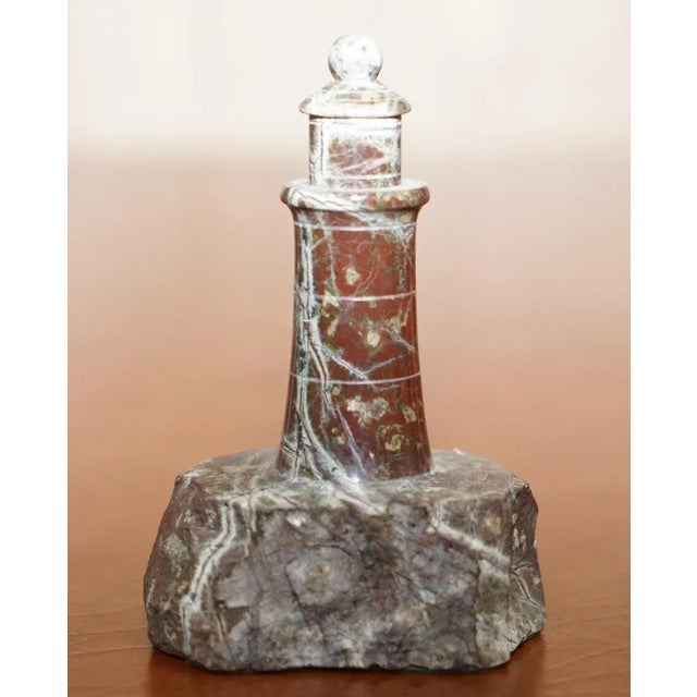 Antique Small Solid Marble Statues of Lighthouses, Set of 4 For Sale - Image 11 of 17