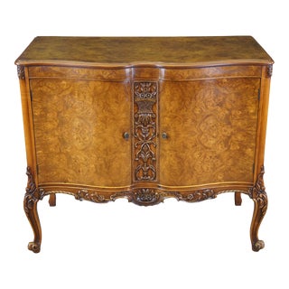 Antique Batesville French Louis XV Carpathian Elm Buffet Console Server Cabinet For Sale