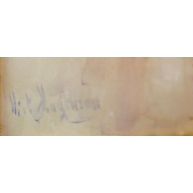 Victor Charles Haegeman, Peasant Girl, Watercolor, 1910s, Framed For Sale - Image 4 of 5