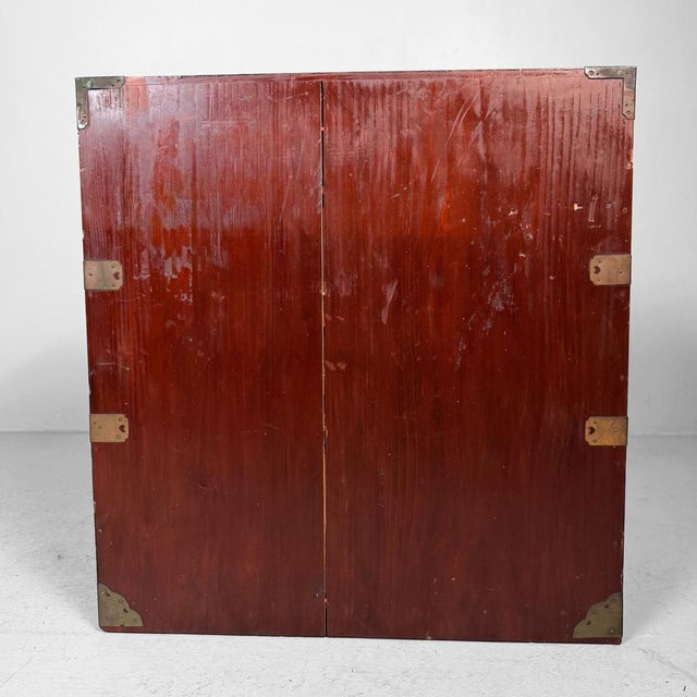 Japanese Antique Tansu Chest of Drawers with Brass Hardware, 1900s For Sale - Image 15 of 16