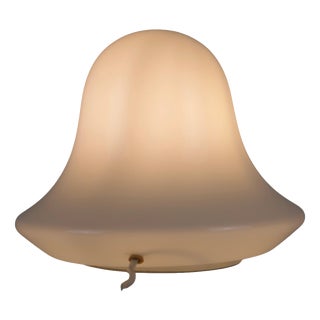 Vintage Glass Mushroom Table Lamp, Italy, 1970s For Sale
