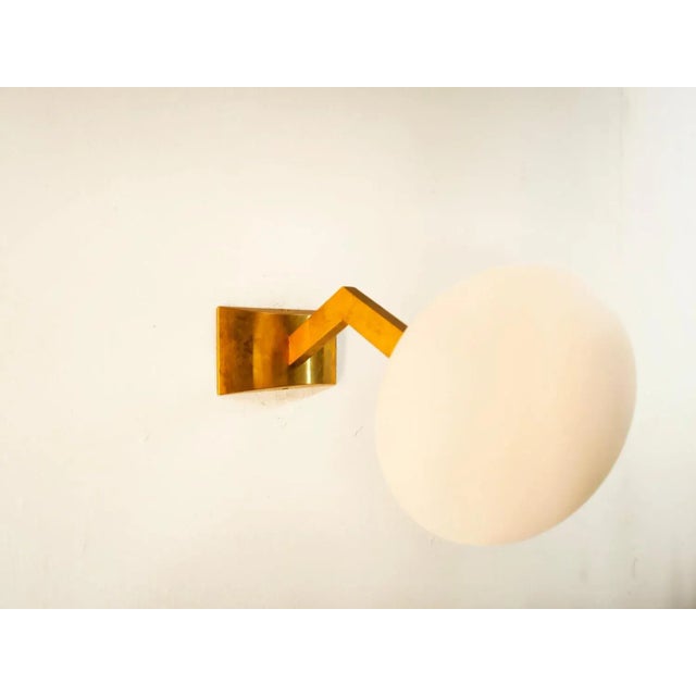 Brass Wall Light with Oval Glass For Sale - Image 9 of 9