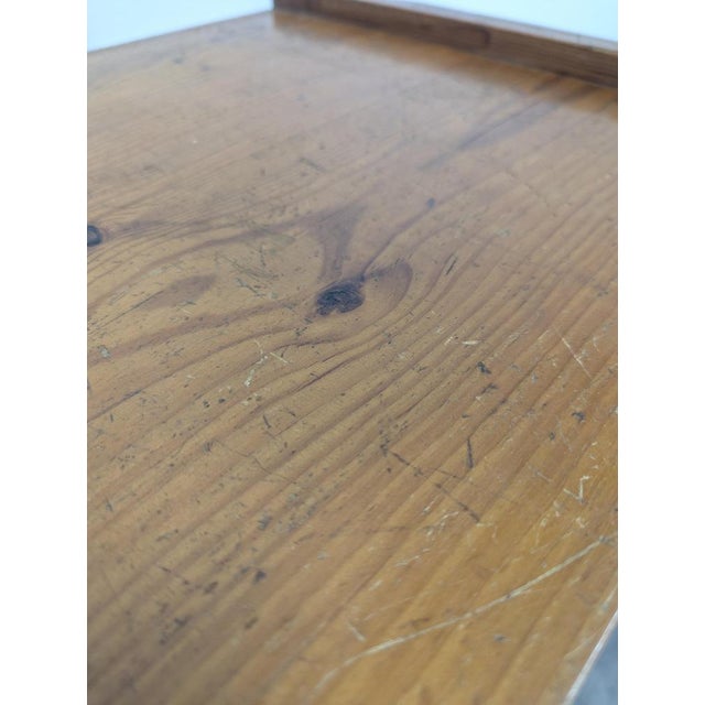Wood Pine Chest of Drawers with Compass Legs, 1950s For Sale - Image 7 of 8
