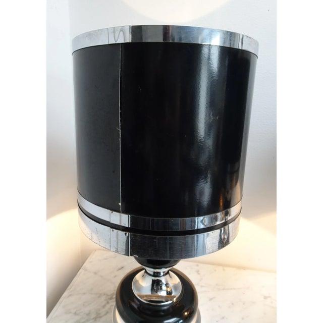 Vintage Space Age Chrome and Black Table Lamps from Massive, 1970s, Set of 2 For Sale - Image 10 of 18