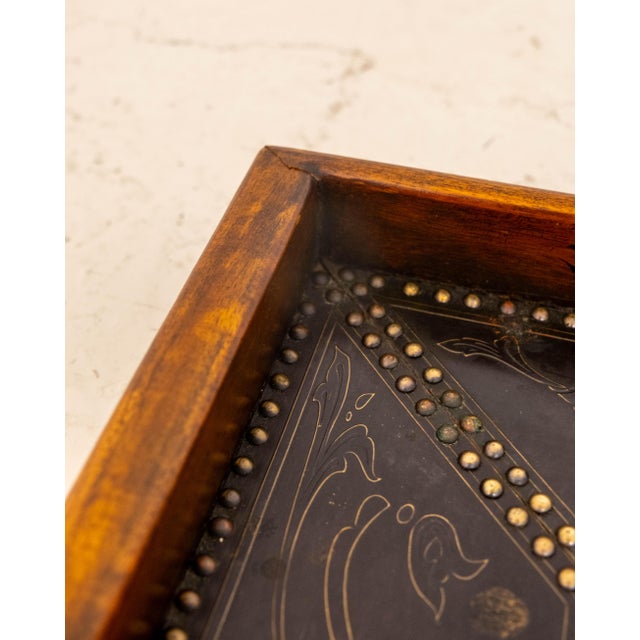 1990s Theodore Alexander Armory Collection Serving Tray For Sale - Image 5 of 8