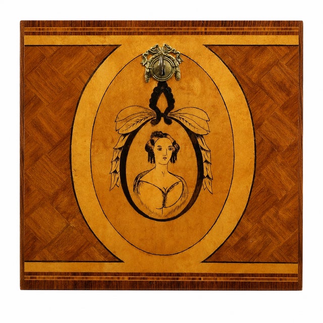 Louis XVI Bargueno Secretary in Wood Marquetry For Sale - Image 3 of 5