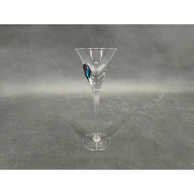 Black Bohemian Hand Blown Decanter and Glasses Set from Crystalex, 1990s For Sale - Image 8 of 16