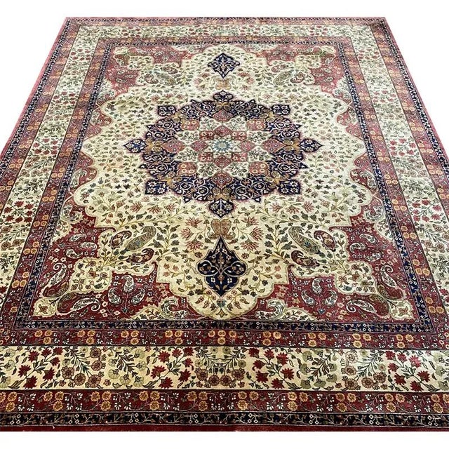 2010s Handwoven Persian Kerman Shah Style Rug 8’0″ X 10’0″ For Sale In Dallas - Image 6 of 11
