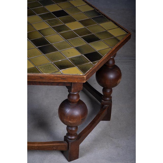 Octagonal Coffee Table in Oak, 1930s For Sale - Image 4 of 12