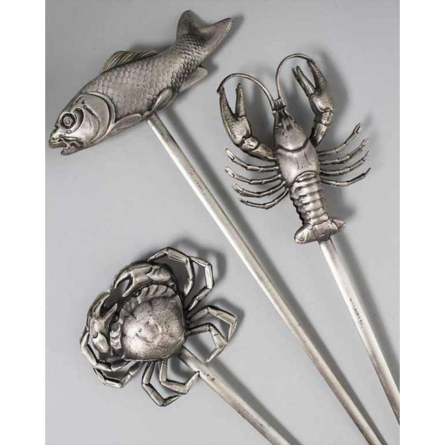 Seafood Decorative Skewers, Set of 3 For Sale - Image 5 of 6