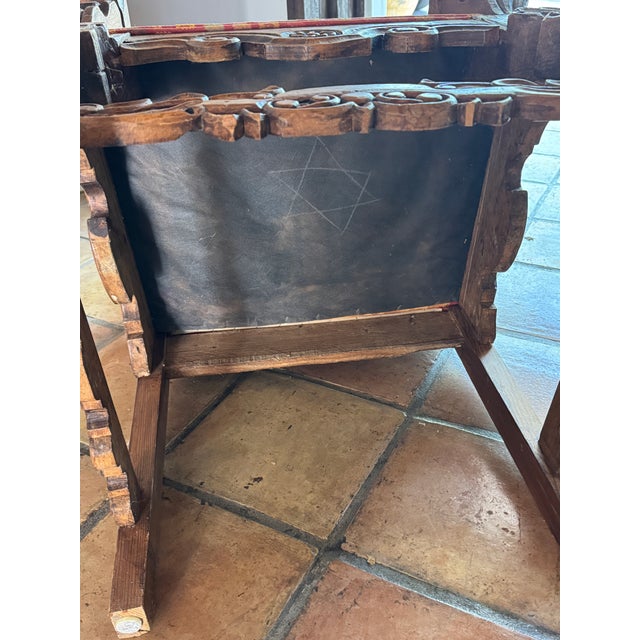 Late 19th Century A Spanish Colonial Revival Carved Hardwood Armchair. For Sale - Image 9 of 9