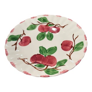 Vintage Hand-Painted Blue Ridge Southern Pottery "Autumn Apple" Plate For Sale