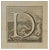 Luigi Vanvitelli, Letter of the Alphabet D, Etching, 18th Century For Sale