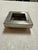 Minimalist vintage square catchall tray crafted from solid metal with a brushed finish and natural aged patina. The clean,...