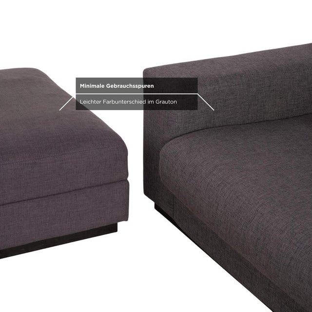 Sepia Fabric Sofa and Ottoman from Bolia, Set of 2 For Sale - Image 10 of 18