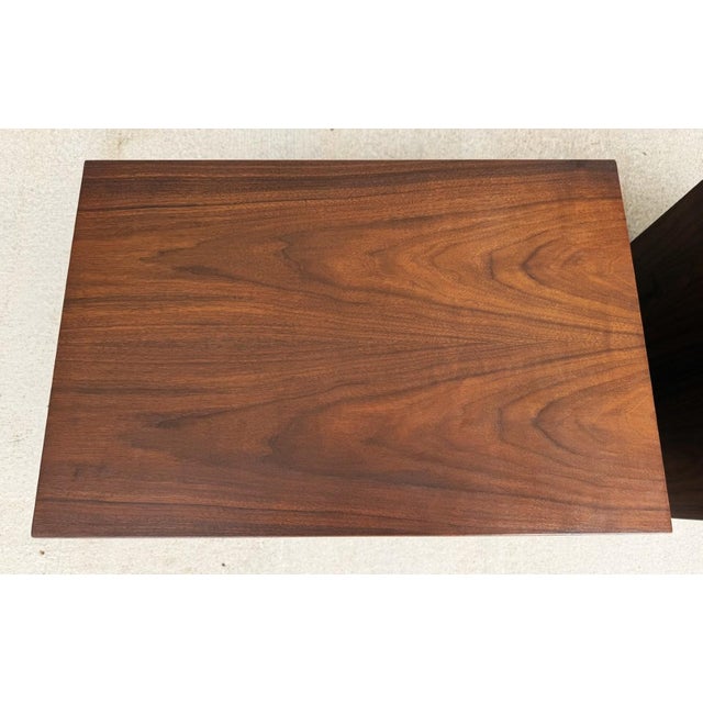 Wood Pair of 1970s Brutalist-Inspired Nightstands For Sale - Image 7 of 17
