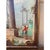 Wood Early 20th Century Italian Capriccio Landscape Painting in Shaped Gilt Frame For Sale - Image 7 of 9