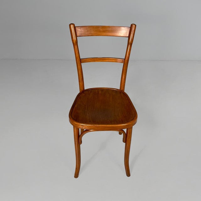 Brown Austrian Chairs in Wood from Thonet, 1930s, Set of 6 For Sale - Image 8 of 12