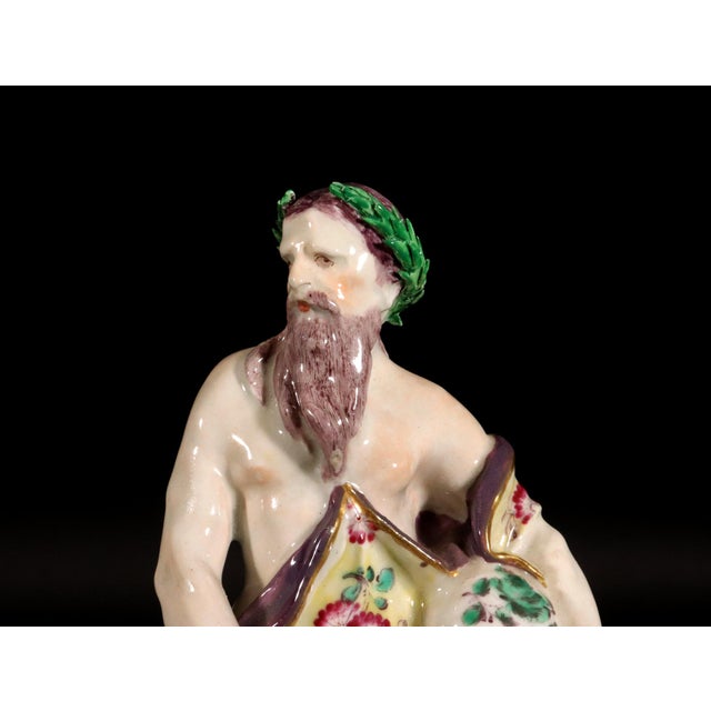 Ceramic Porcelain Figure of Neptune on a Rococo Scroll Base, Edme Samson Et Cie, Paris For Sale - Image 7 of 11