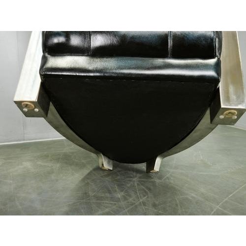 Aviator Lounge Chairs in Leather and Steel from Timothy Oulton, 1990s, Set of 2 For Sale - Image 9 of 13