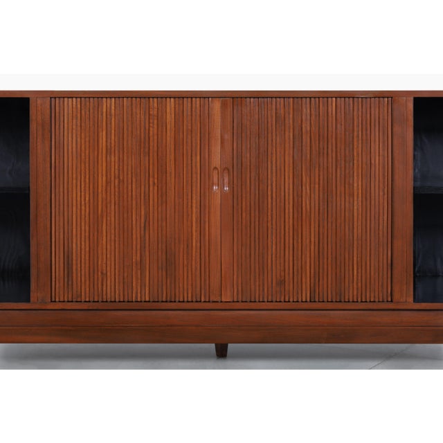 Mid-Century Modern Walnut Tambour Door Credenza, 1960s For Sale - Image 9 of 14