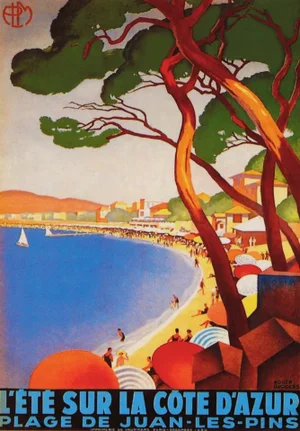 Ete Sur La Cote D’Azur Giclee Print on Watercolor Paper